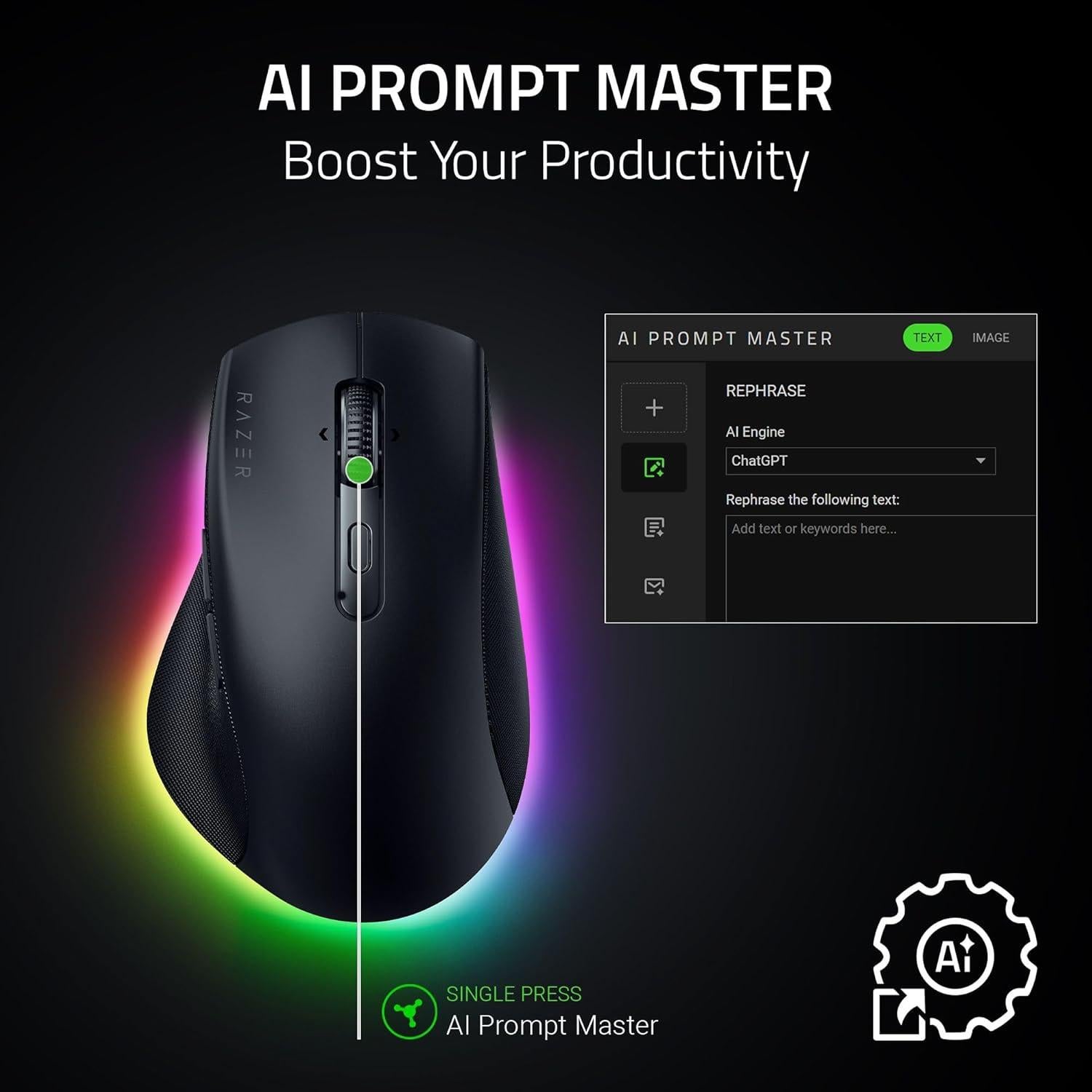 Razer Pro Click V2 Ratón Inalámbrico Ergonómico Negro
