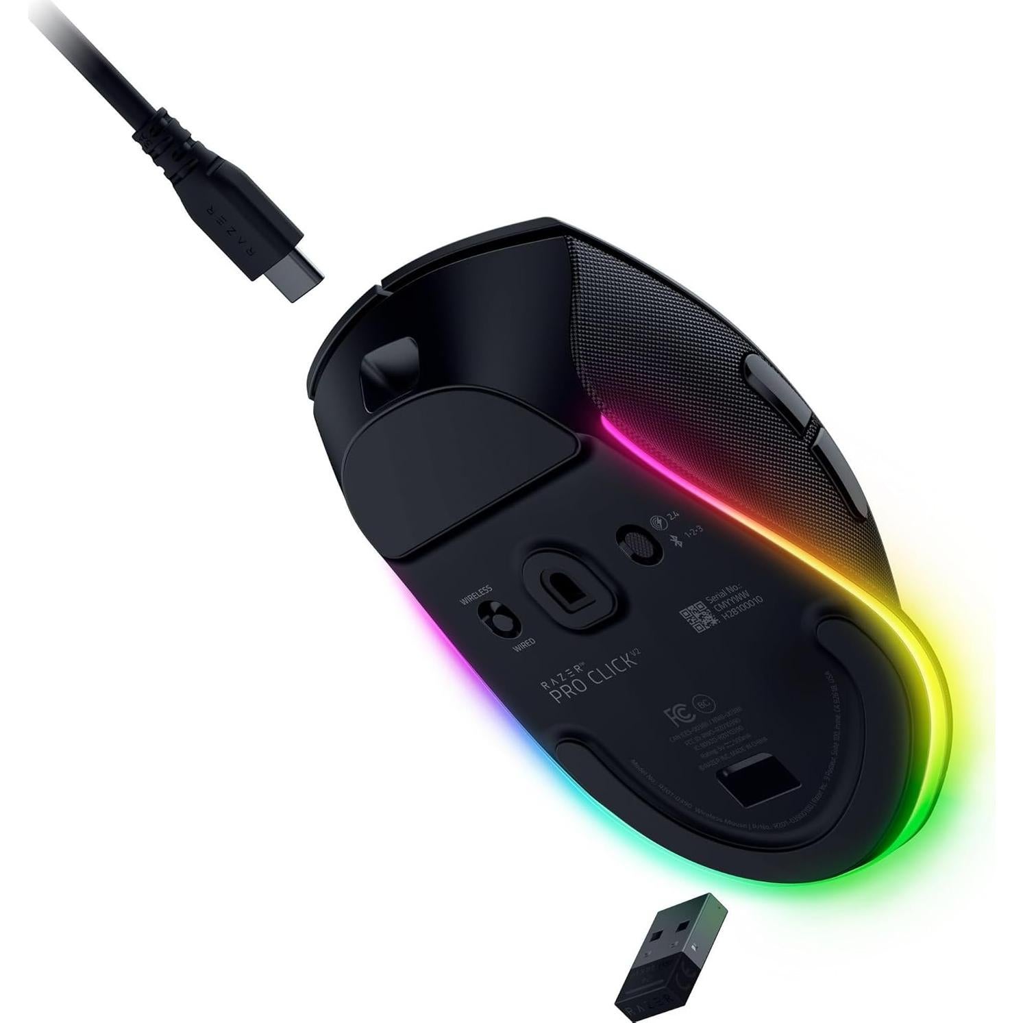 Razer Pro Click V2 Ratón Inalámbrico Ergonómico Negro