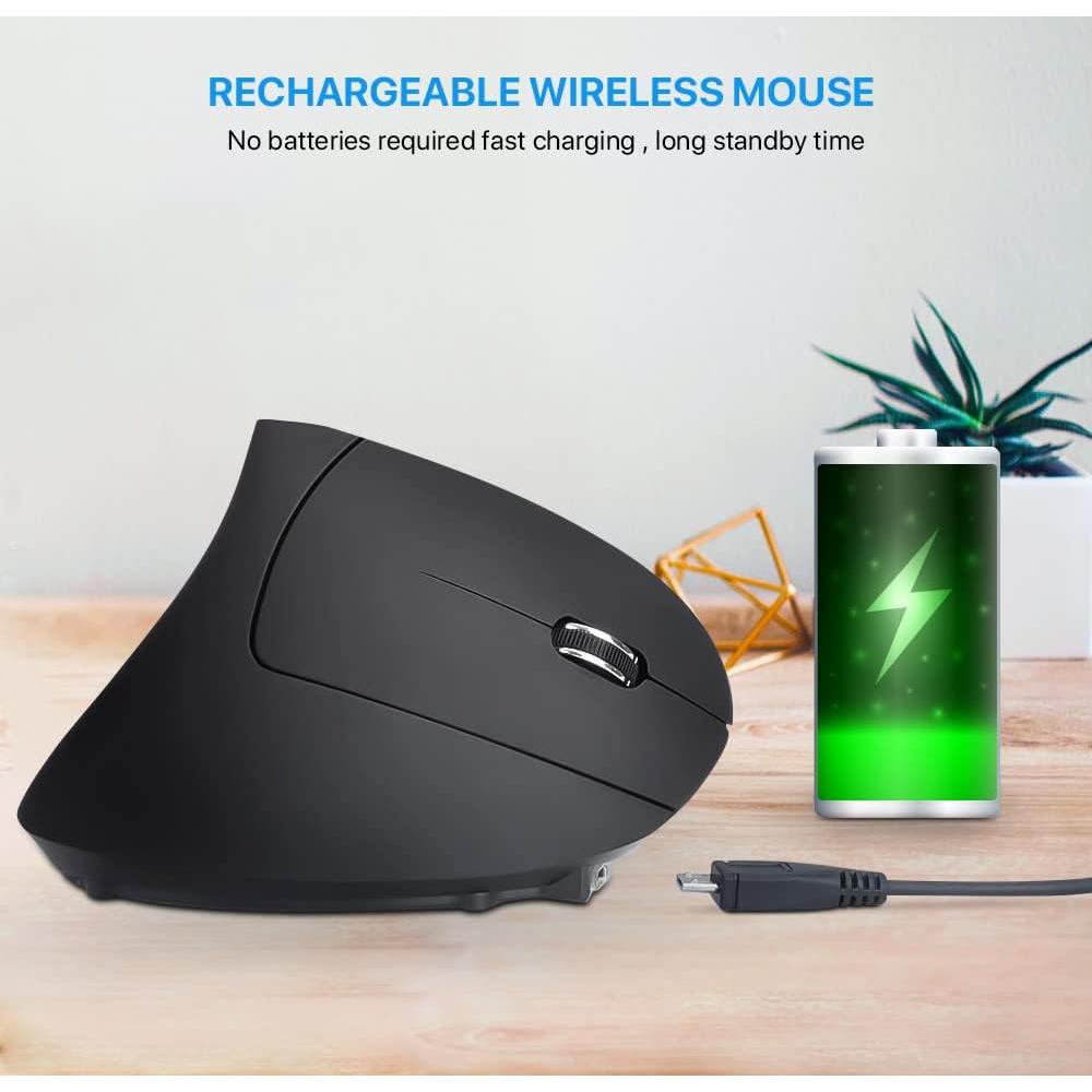 Ratón Vertical Ergonómico Inalámbrico Letaclanic 800/1600 DPI