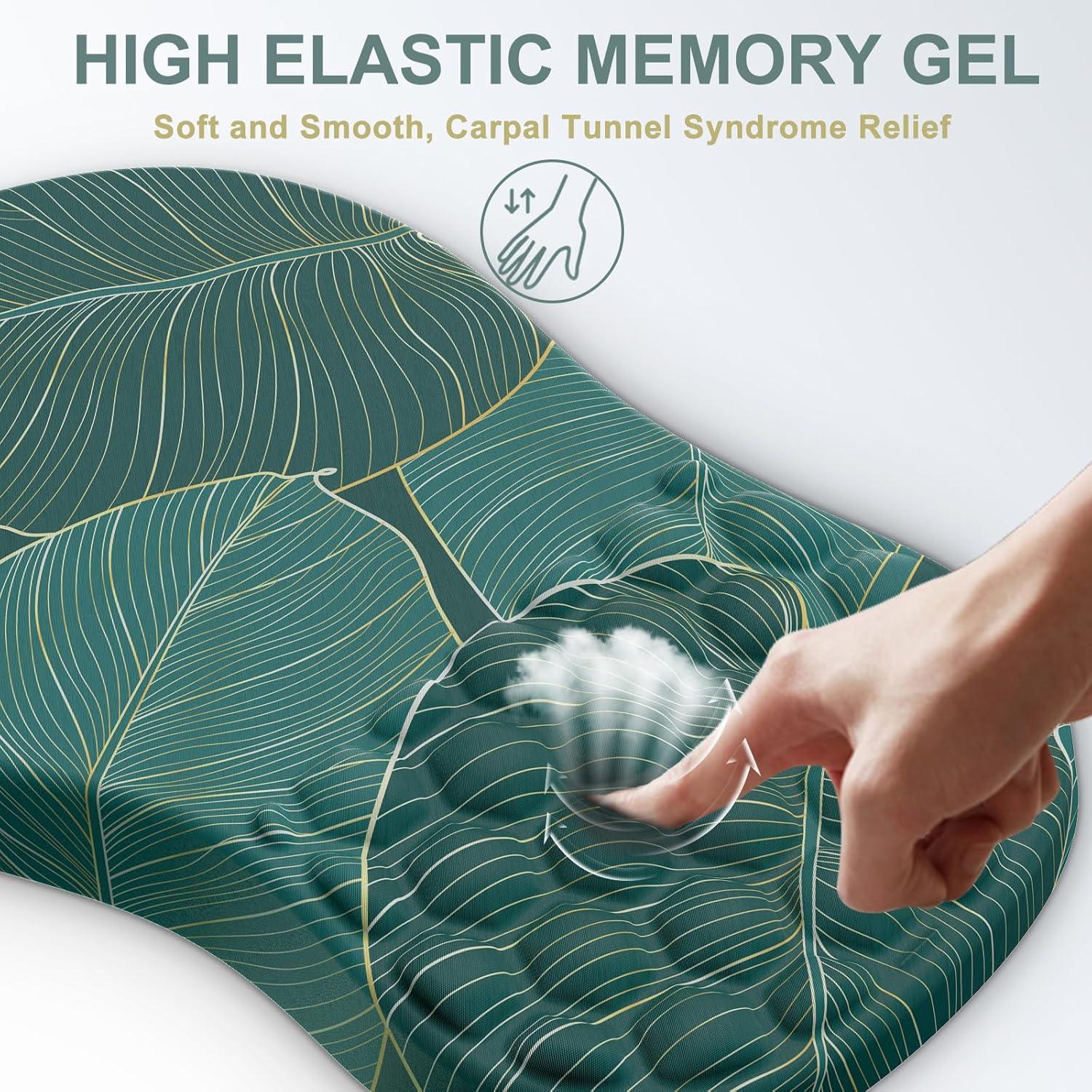 Almohadilla Ergonómica G JGOO con Reposamuñecas y Posavasos