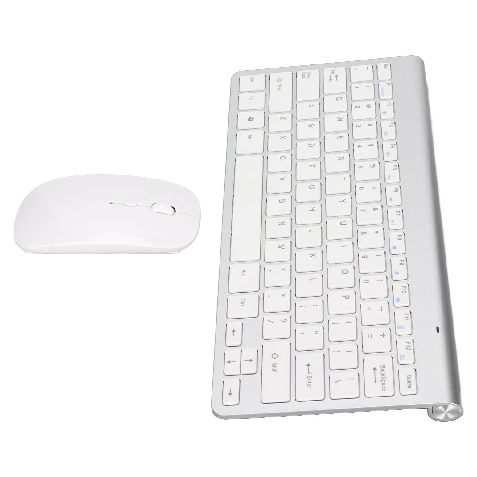 Conjunto Teclado y Ratón Ergonómico Cuifati Plata USB 2.4G