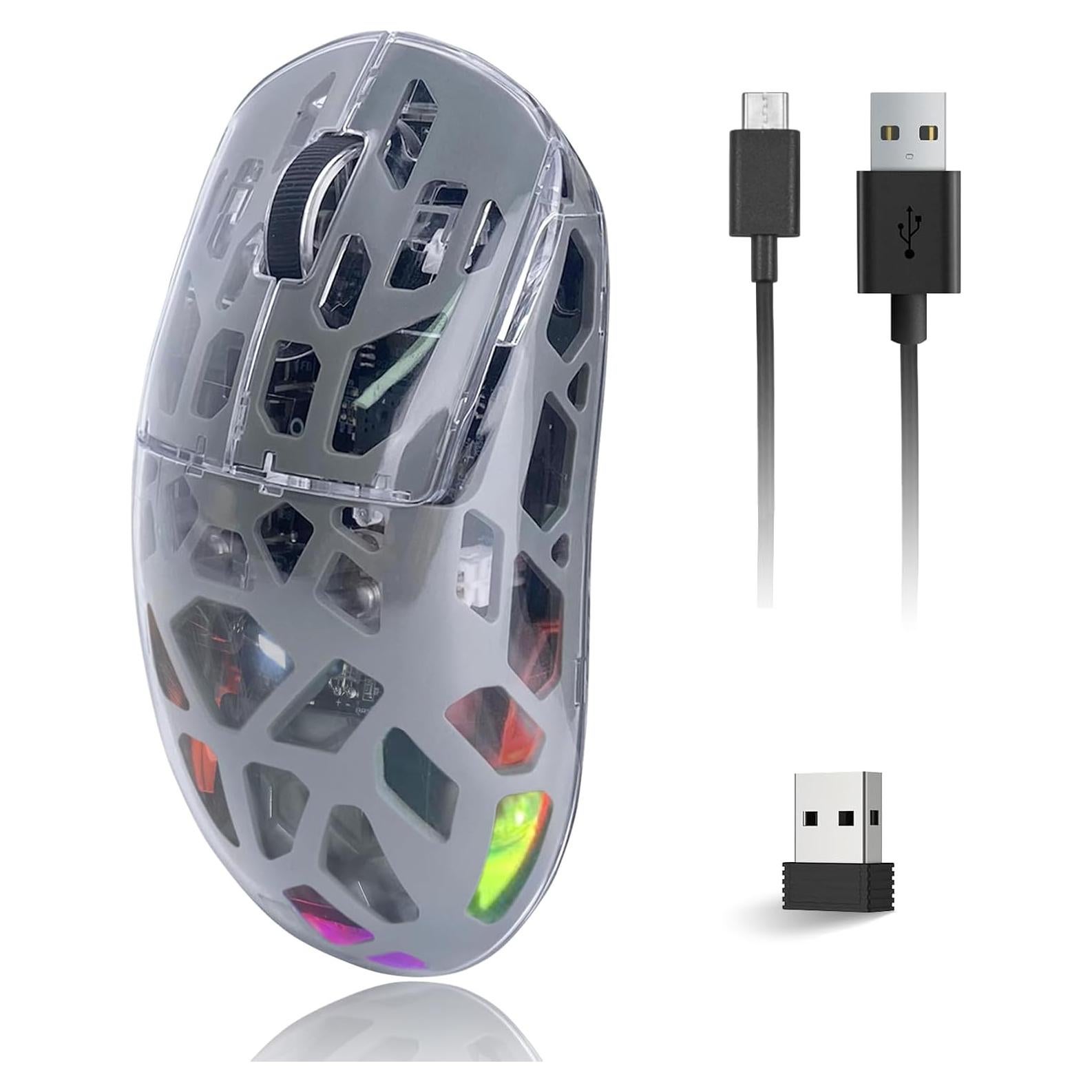 Ratón Mecánico RGB Inalámbrico Attoe BM560 Ergonómico 3600 DPI