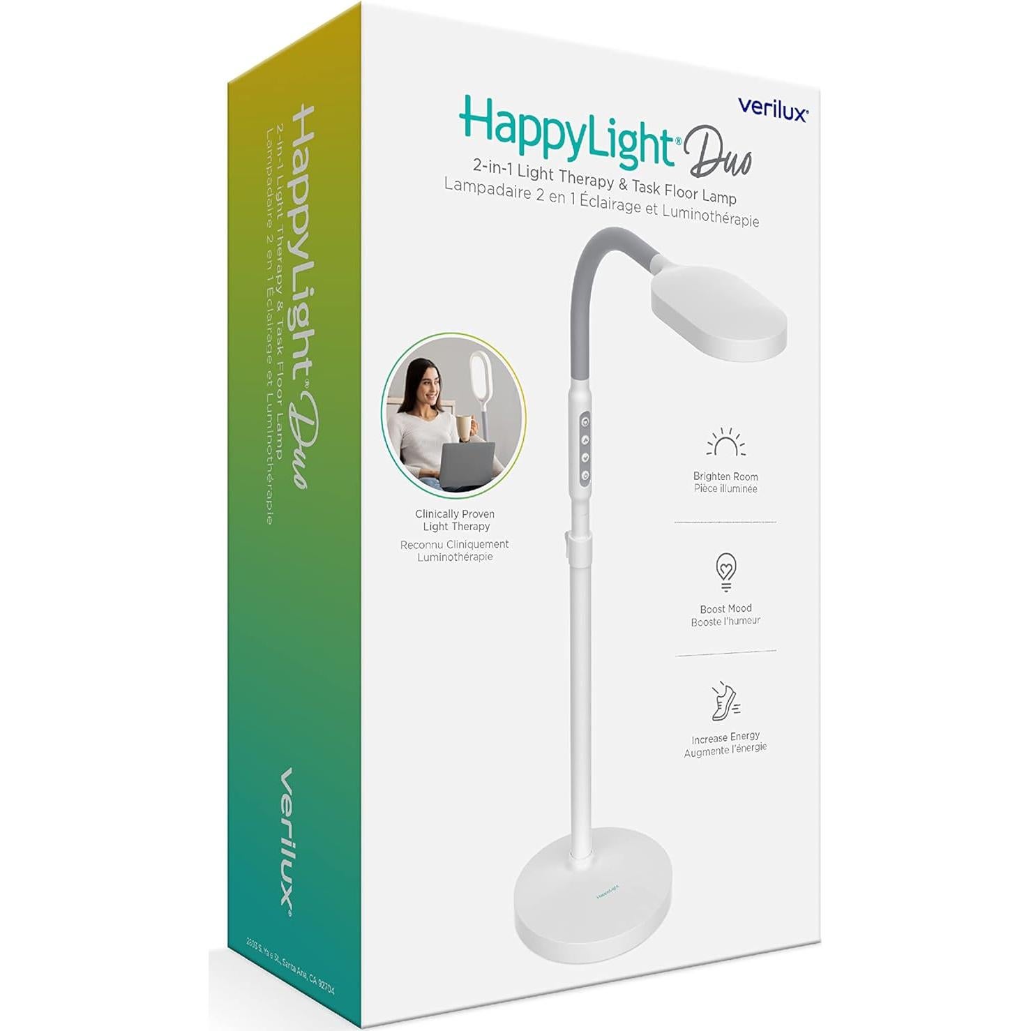 Verilux HappyLight Duo - Lámpara Terapia Luz 10,000 LUX