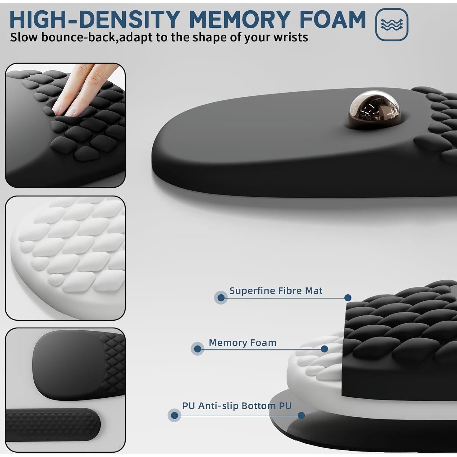 Almohadilla Ergonómica VAGAU con Reposamuñecas y Masaje