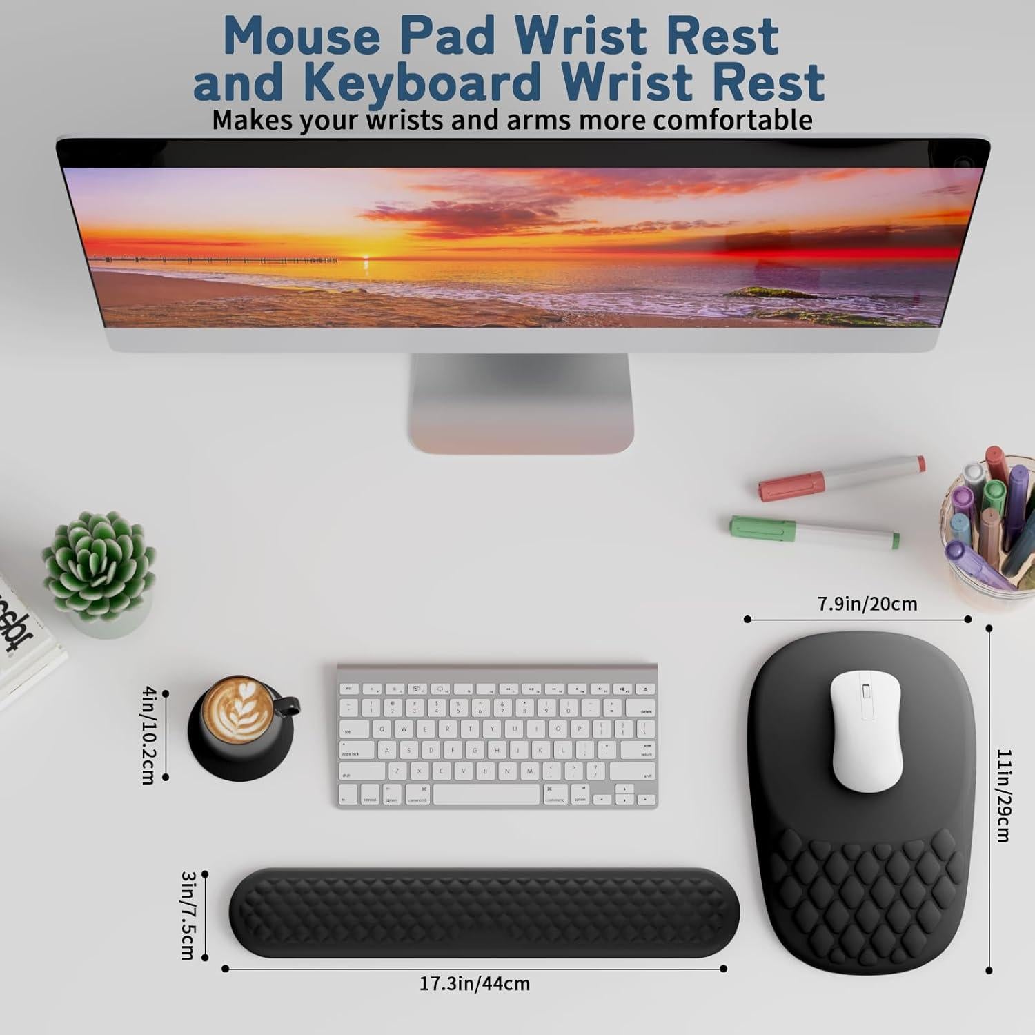 Almohadilla Ergonómica VAGAU con Reposamuñecas y Masaje