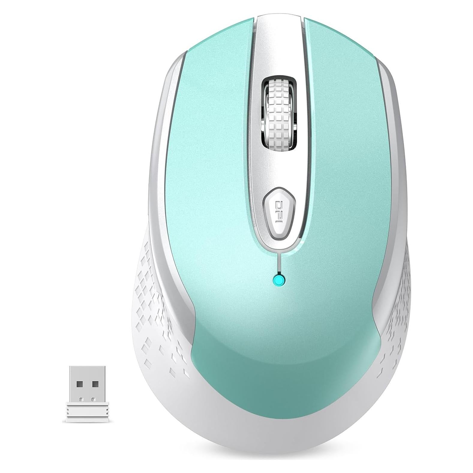 Ratón Inalámbrico RaceGT Ergonómico 2.4G Verde Menta