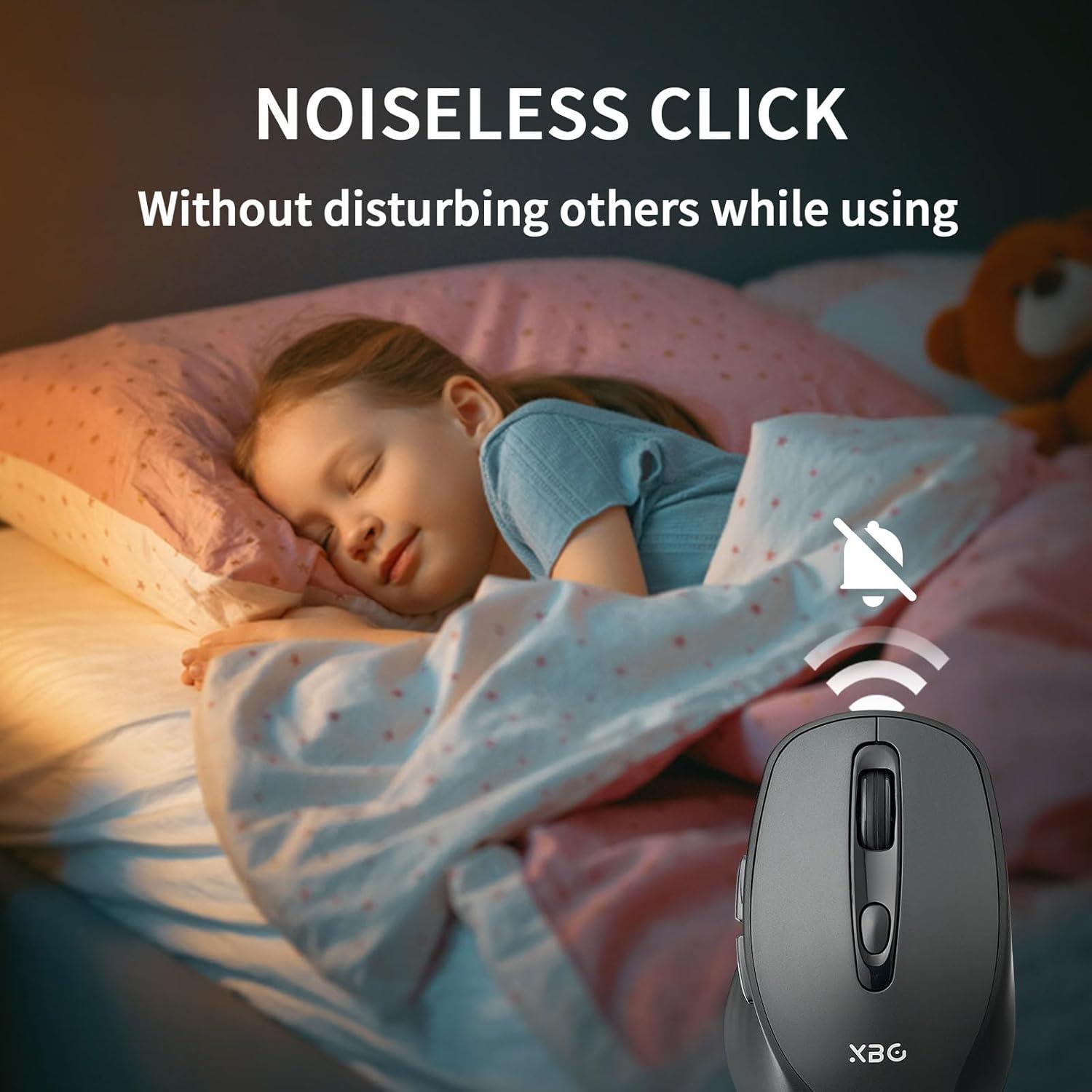 Ratón Inalámbrico Bluetooth XBG B10 Recargable Silencioso 3 DPI