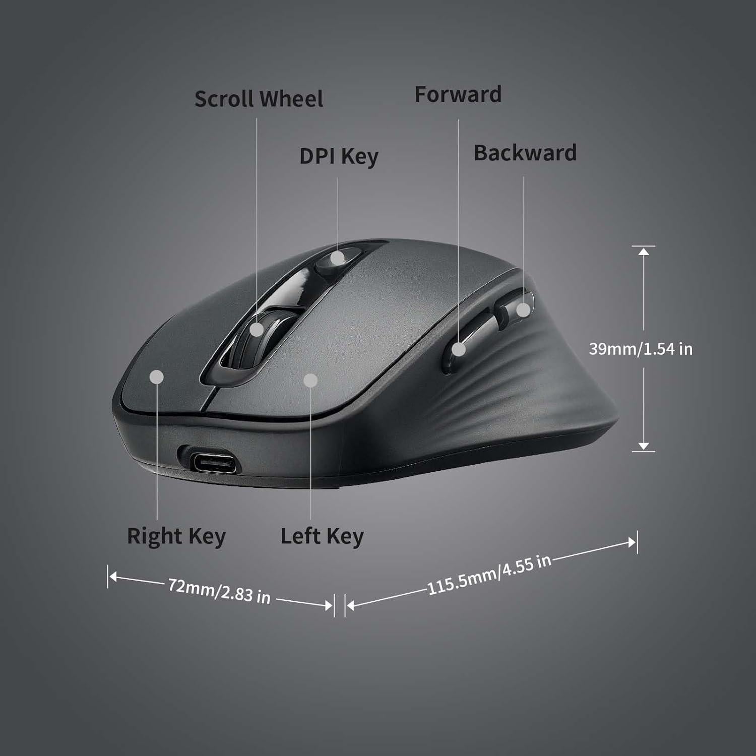 Ratón Inalámbrico Bluetooth XBG B10 Recargable Silencioso 3 DPI