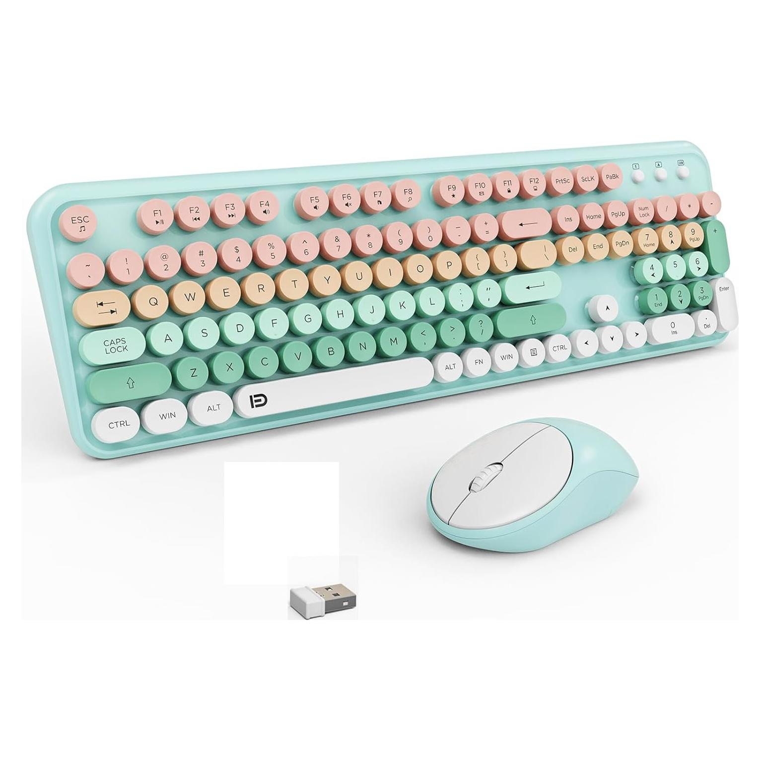 Combo Teclado y Ratón Inalámbricos FD EK8870 - Ergonomía y Silencio