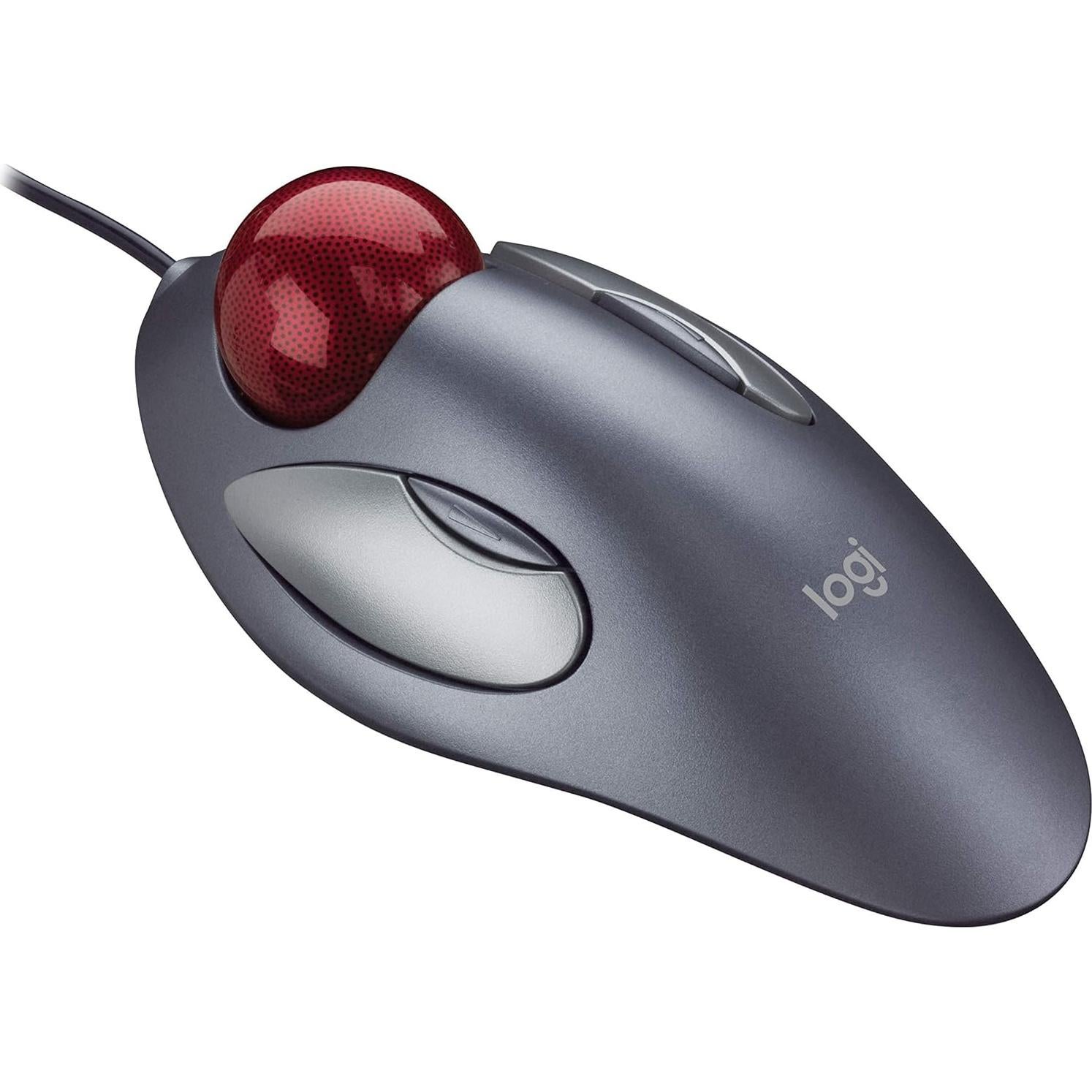 Logitech Trackman Marble - Ratón ergonómico USB con cable