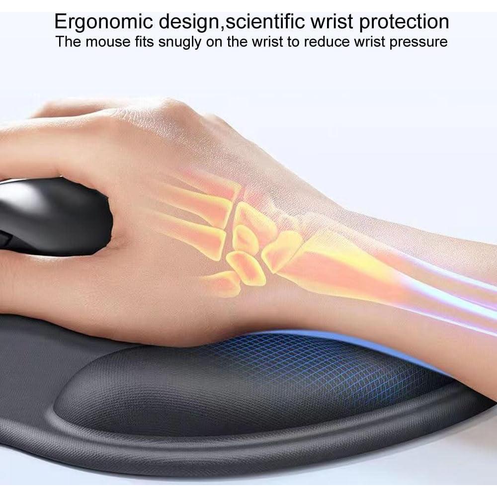 Paquete de 2 Alfombrillas de Ratón Ergonómicas VORTINIOUS con Soporte de Gel