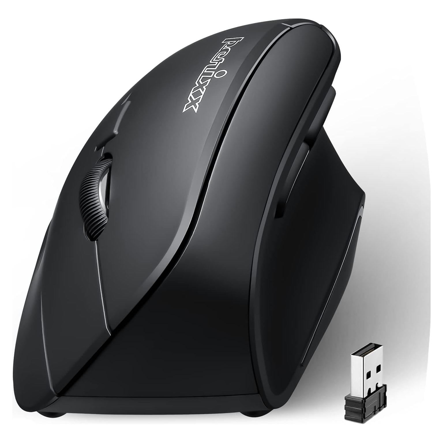 Ratón Vertical Ergonómico Inalámbrico Perixx PERIMICE-715 II 800/1200/1600 DPI