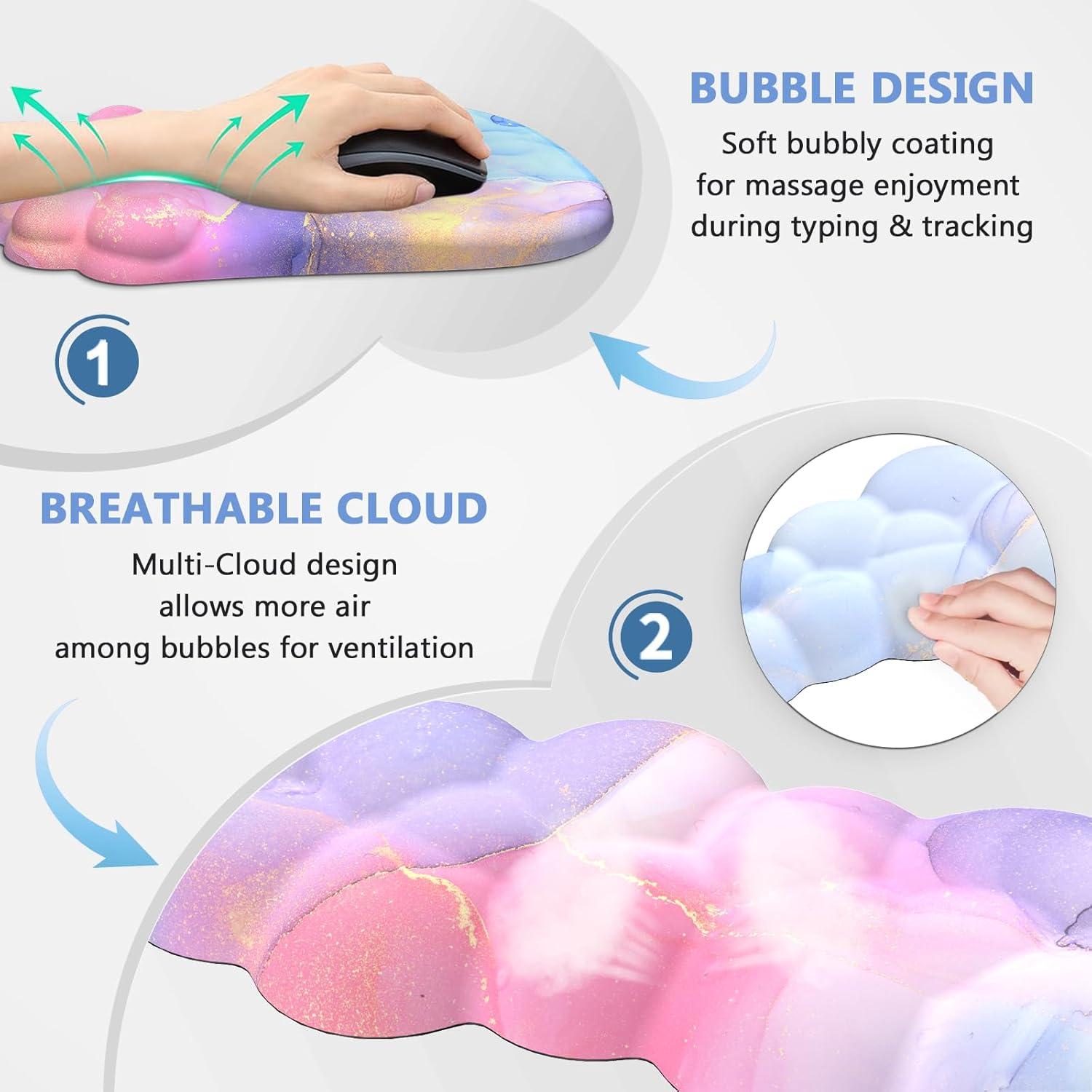 Almohadilla Ergonómica AKIT con Reposamuñecas para Teclado y Ratón