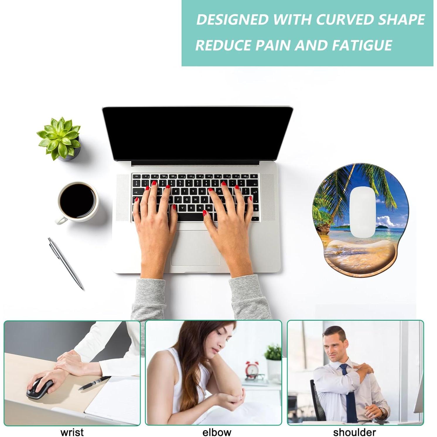 Alfombrilla de Ratón Ergonómica LIZPARE con Soporte Muñeca