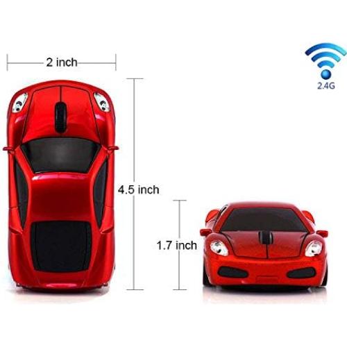 Ratón Inalámbrico Ergonómico Jinfili Rojo 1600DPI USB