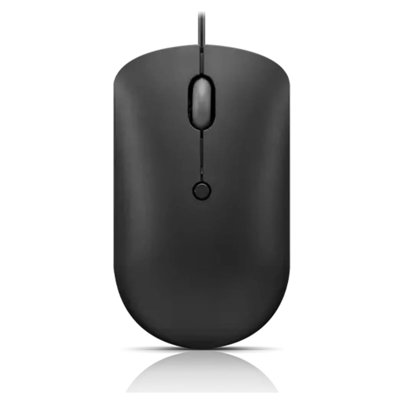 Ratón con cable Lenovo 400 USB-C compacto negro