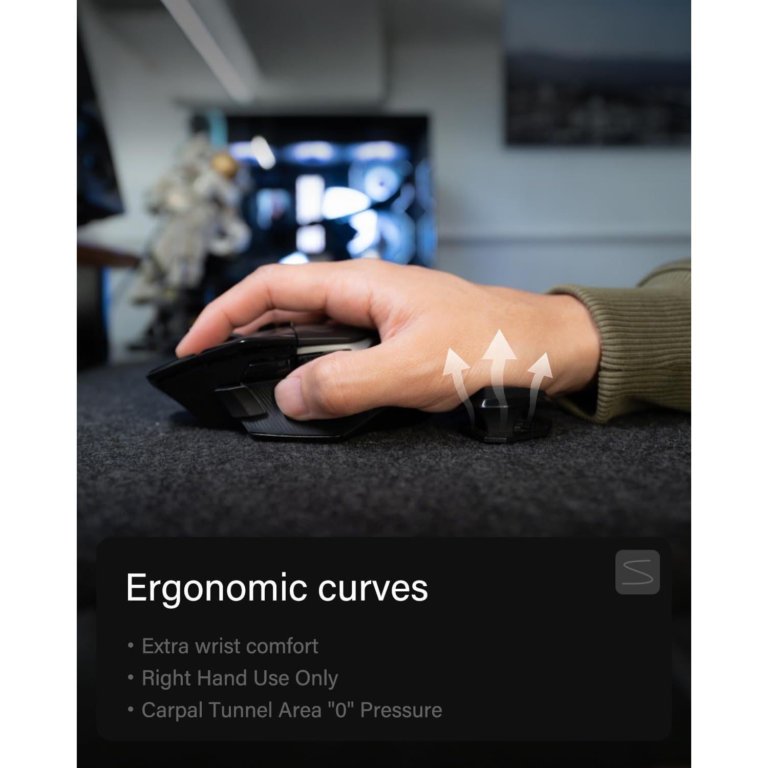 Reposamuñecas Ergonómico Stageek MC001 para Mouse Negro