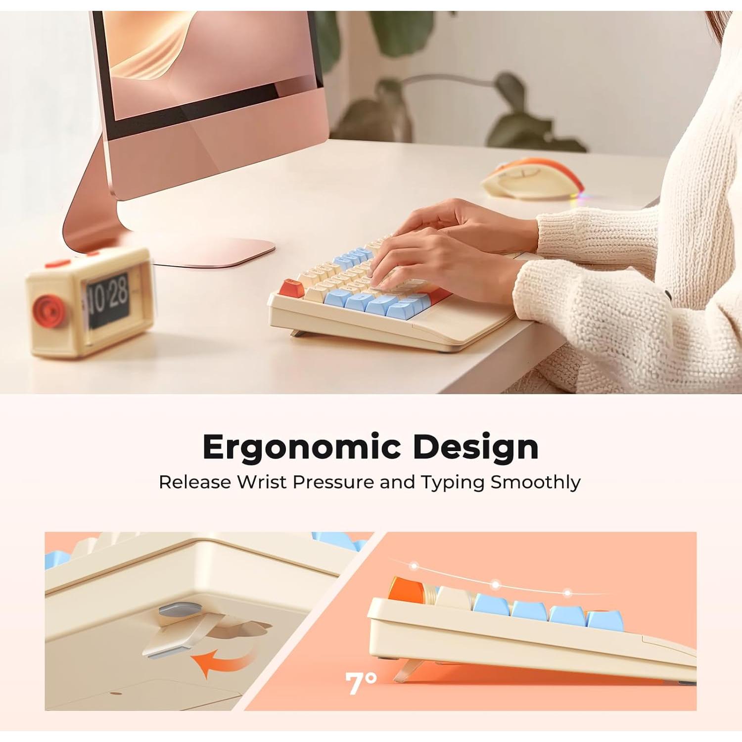 Combo Teclado y Ratón Inalámbricos Meetion C4000 Colorido