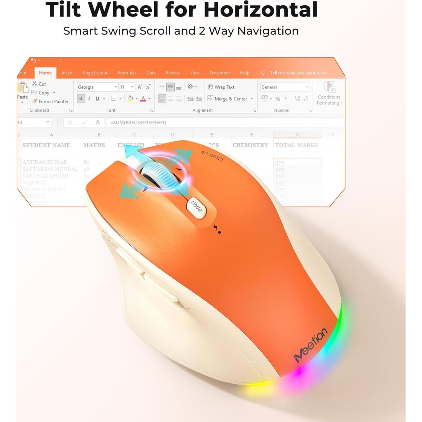 Combo Teclado y Ratón Inalámbricos Meetion C4000 Colorido