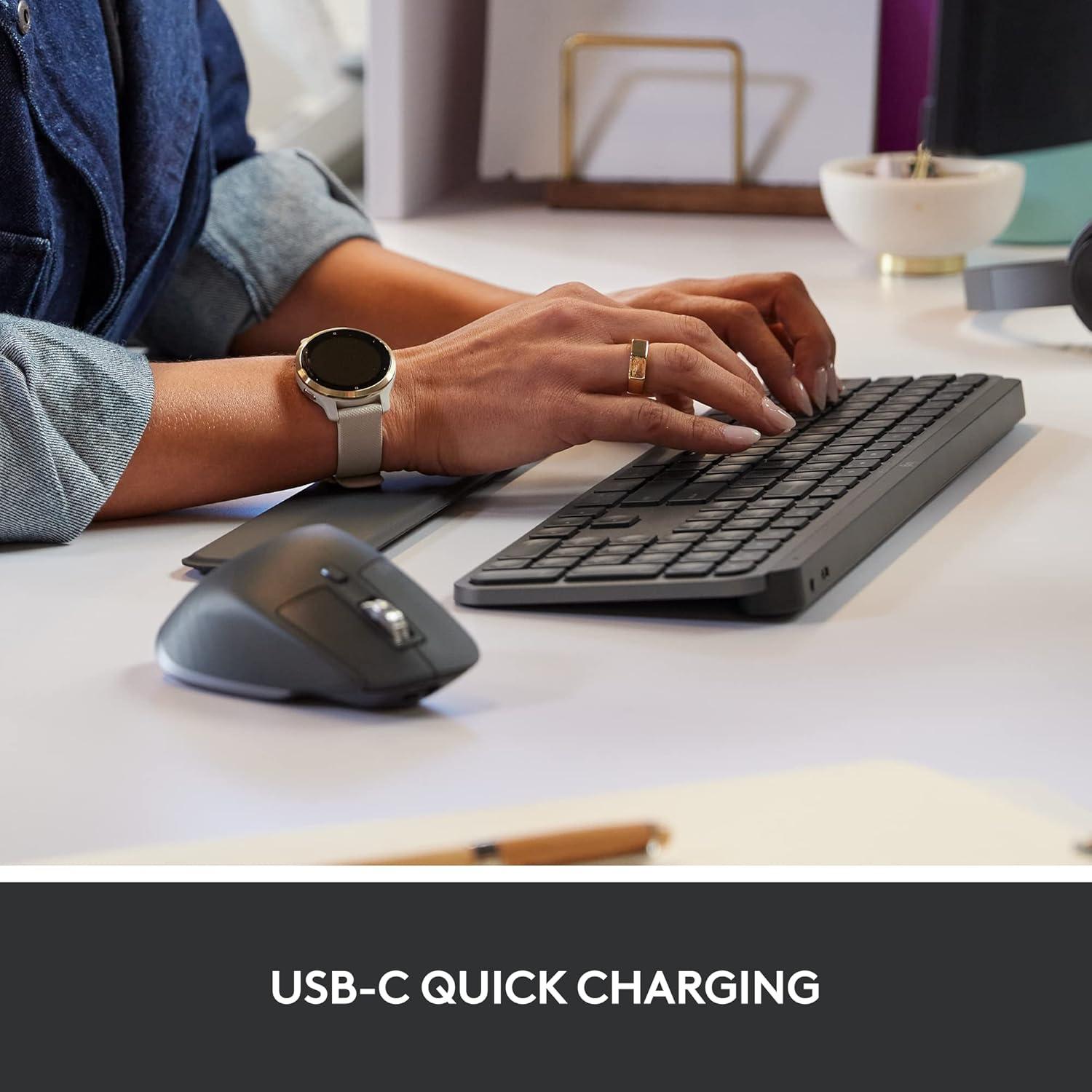 Combo Teclado y Ratón Inalámbricos Logitech MX Keys Grafito