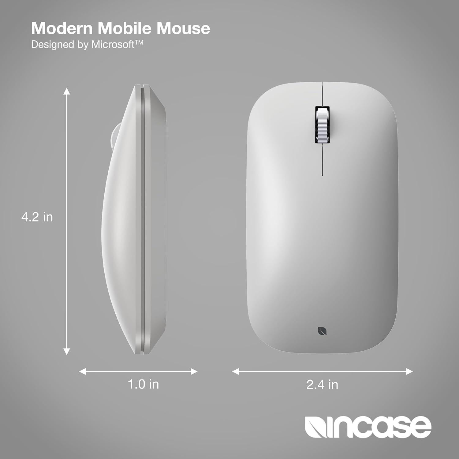 Mouse Inalámbrico Microsoft Modern - Ligero, Bluetooth, Platino