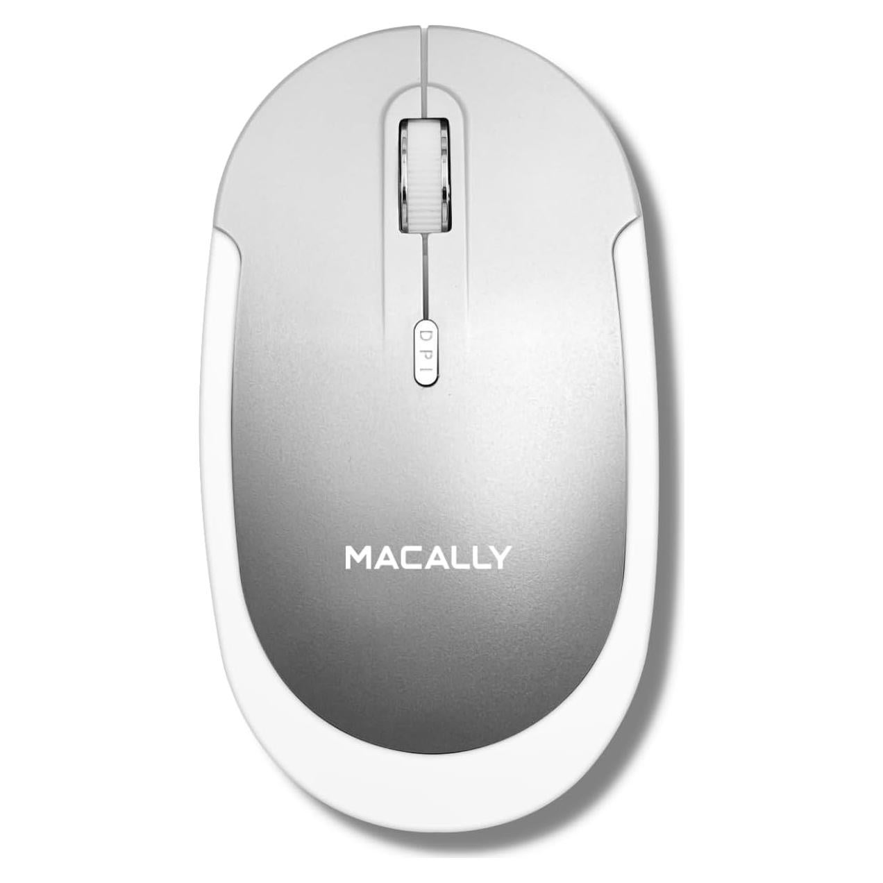 Ratón Inalámbrico Bluetooth Macally Plata - Compatible con Mac y PC