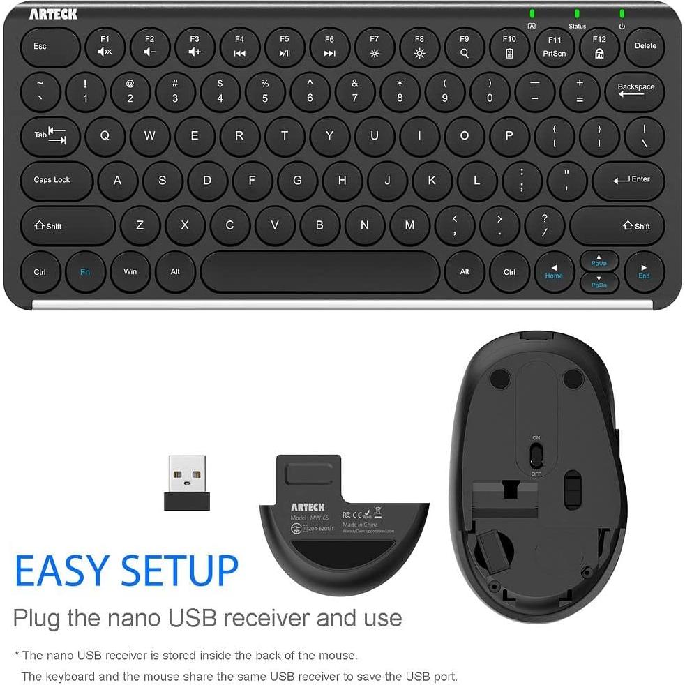 Teclado y Ratón Inalámbricos Arteck HW194/MW165 Ergonómico