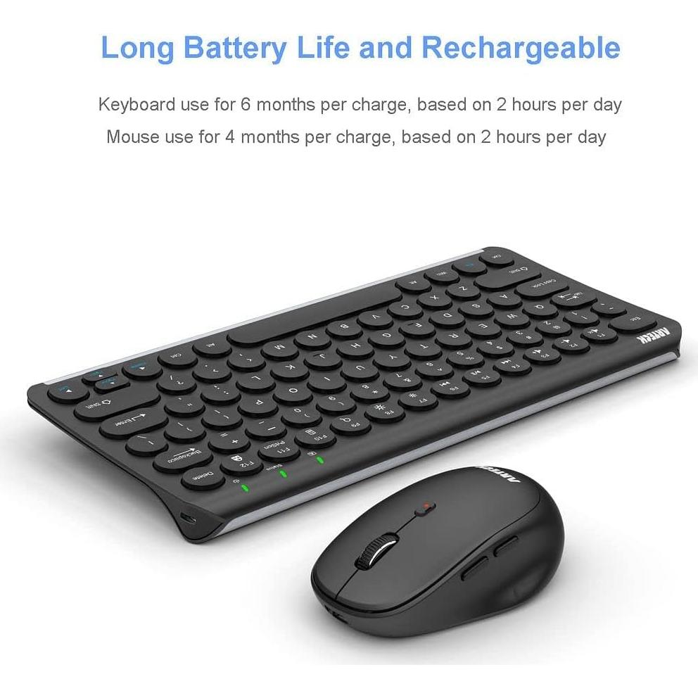 Teclado y Ratón Inalámbricos Arteck HW194/MW165 Ergonómico