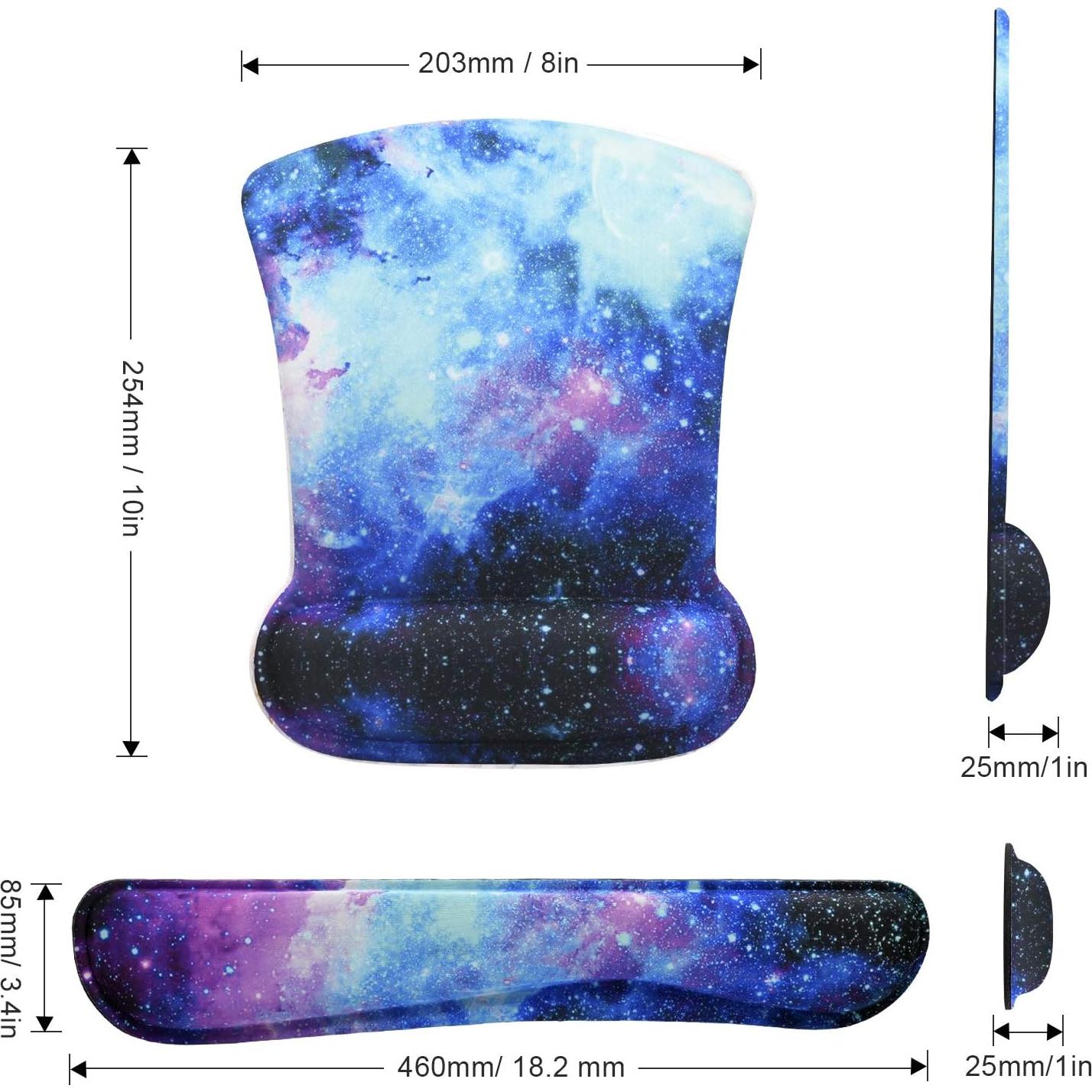 Juego de Alfombrilla de Ratón Ergonómica iVeze Galaxia