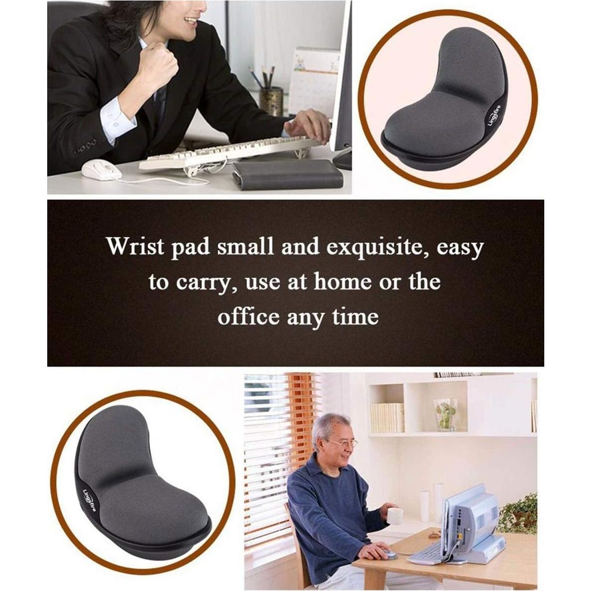 Reposamuñecas Ergonómico LINGSFIRE Espuma Viscoelástica Negro