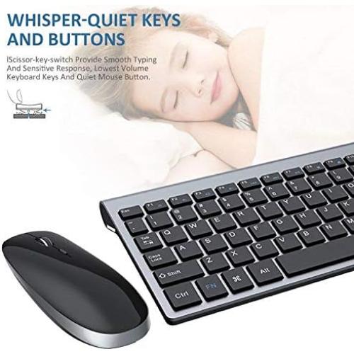 Combo Teclado y Ratón Inalámbricos FENIFOX USB 2.4G Ergonomico