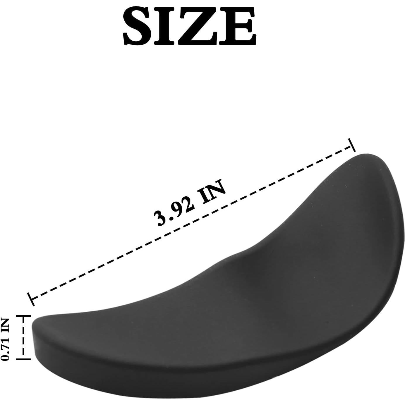 Reposamuñecas ergonómico ATEN.LLC para mouse - Silicona negra