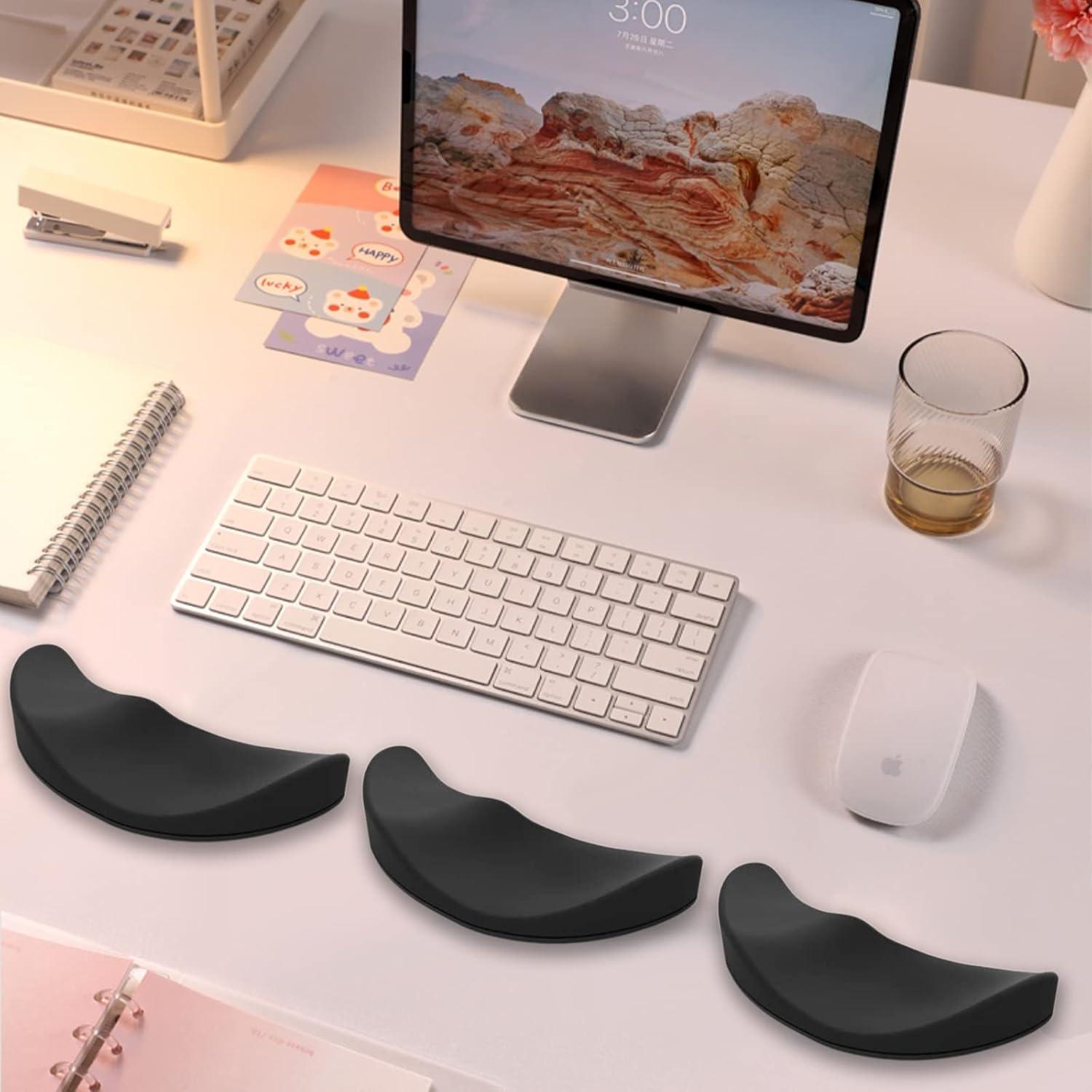 Reposamuñecas ergonómico ATEN.LLC para mouse - Silicona negra