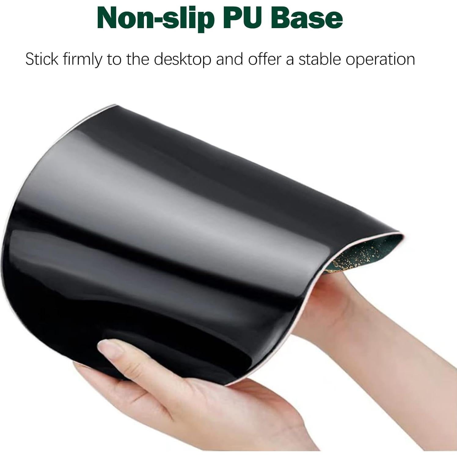 Almohadilla de Ratón Ergonómica DINKY con Soporte para Muñeca - Mármol Verde Dorado