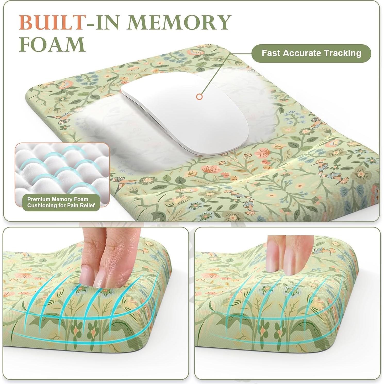 Alfombrilla de Escritorio Ergonómica iCasso Verde Claro 90x40cm