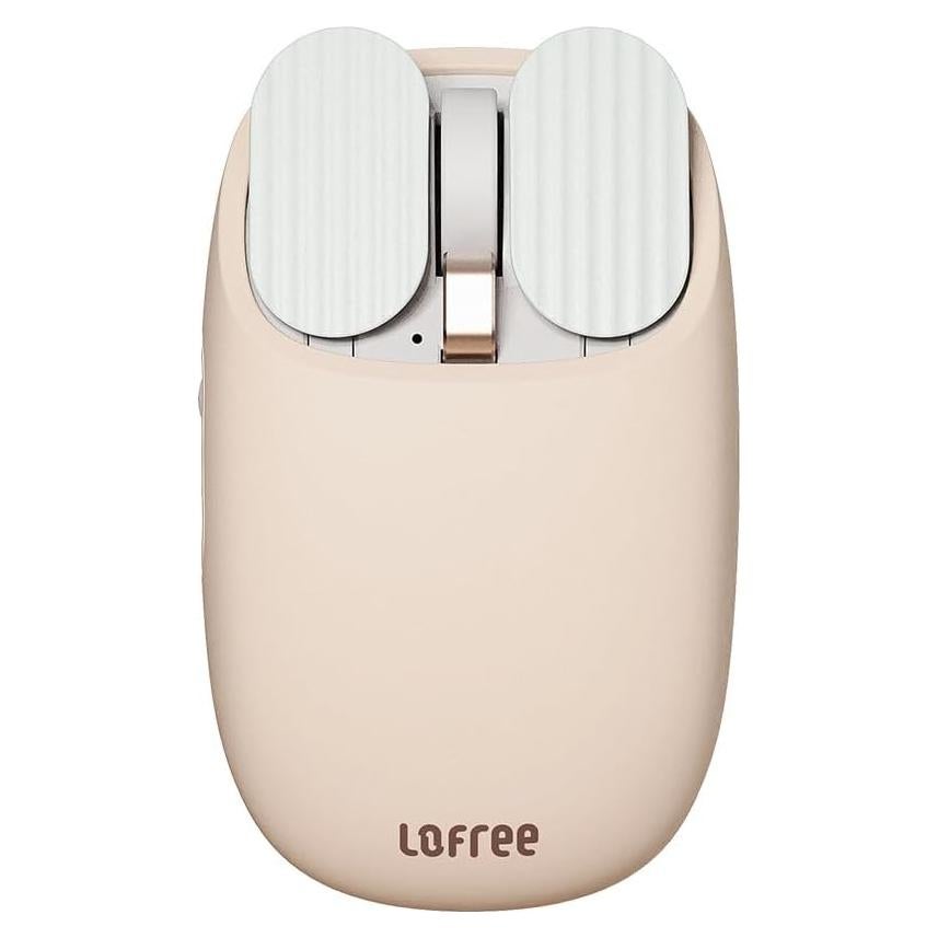 Ratón Inalámbrico Lofree Wavy Chips Doble Modo 5 DPI Té con Leche
