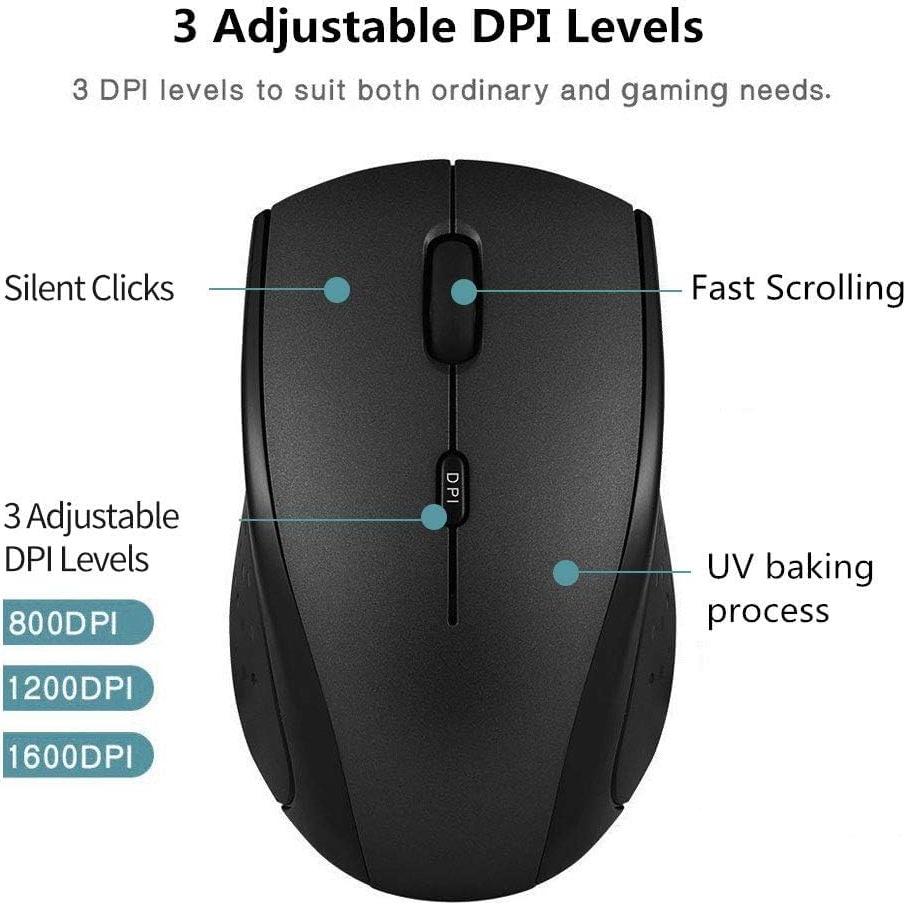 Ratón Inalámbrico Ergonómico HUIFEN Tipo C 2.4G Gris