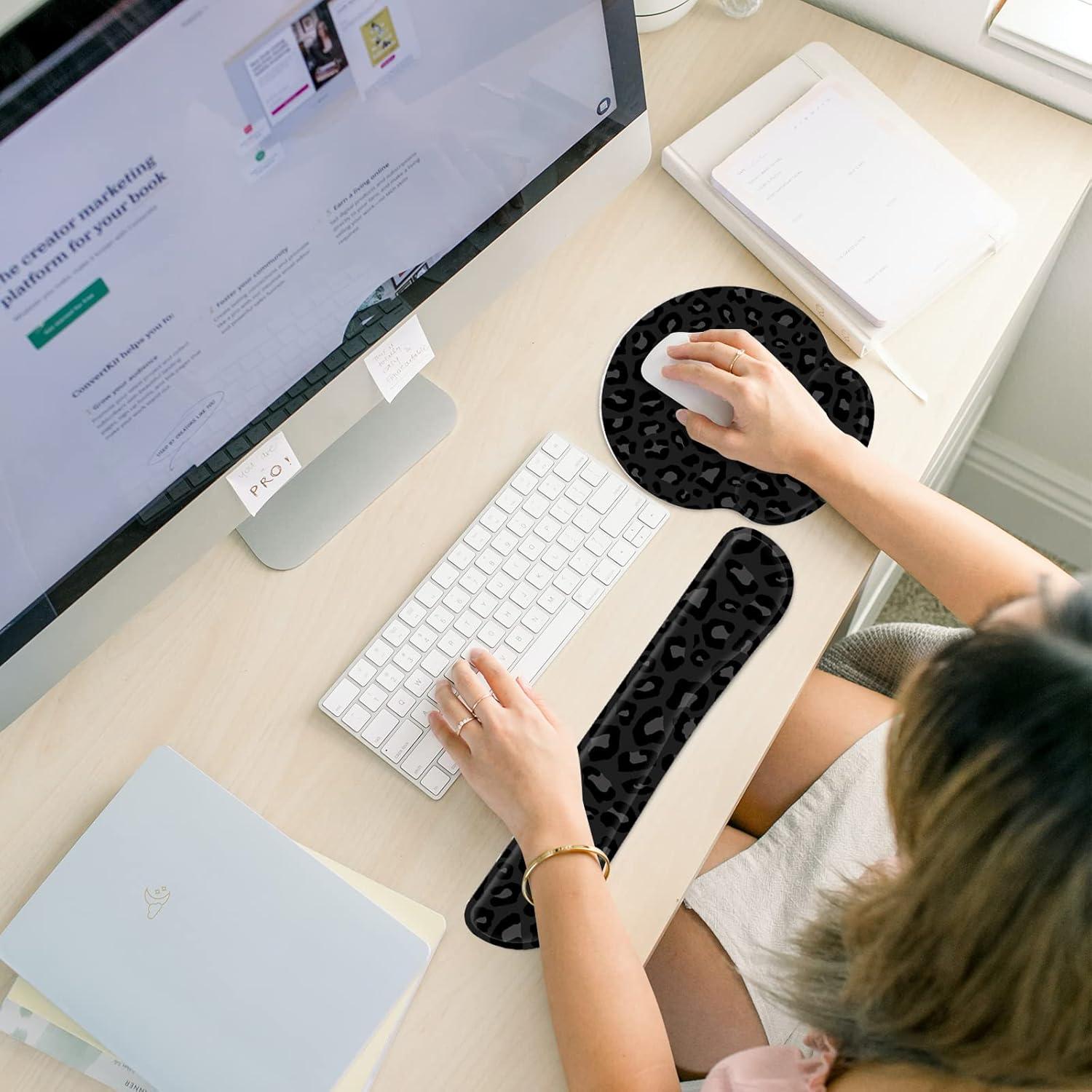 Juego de Almohadillas Ergonómicas Deokke para Muñeca - Negro