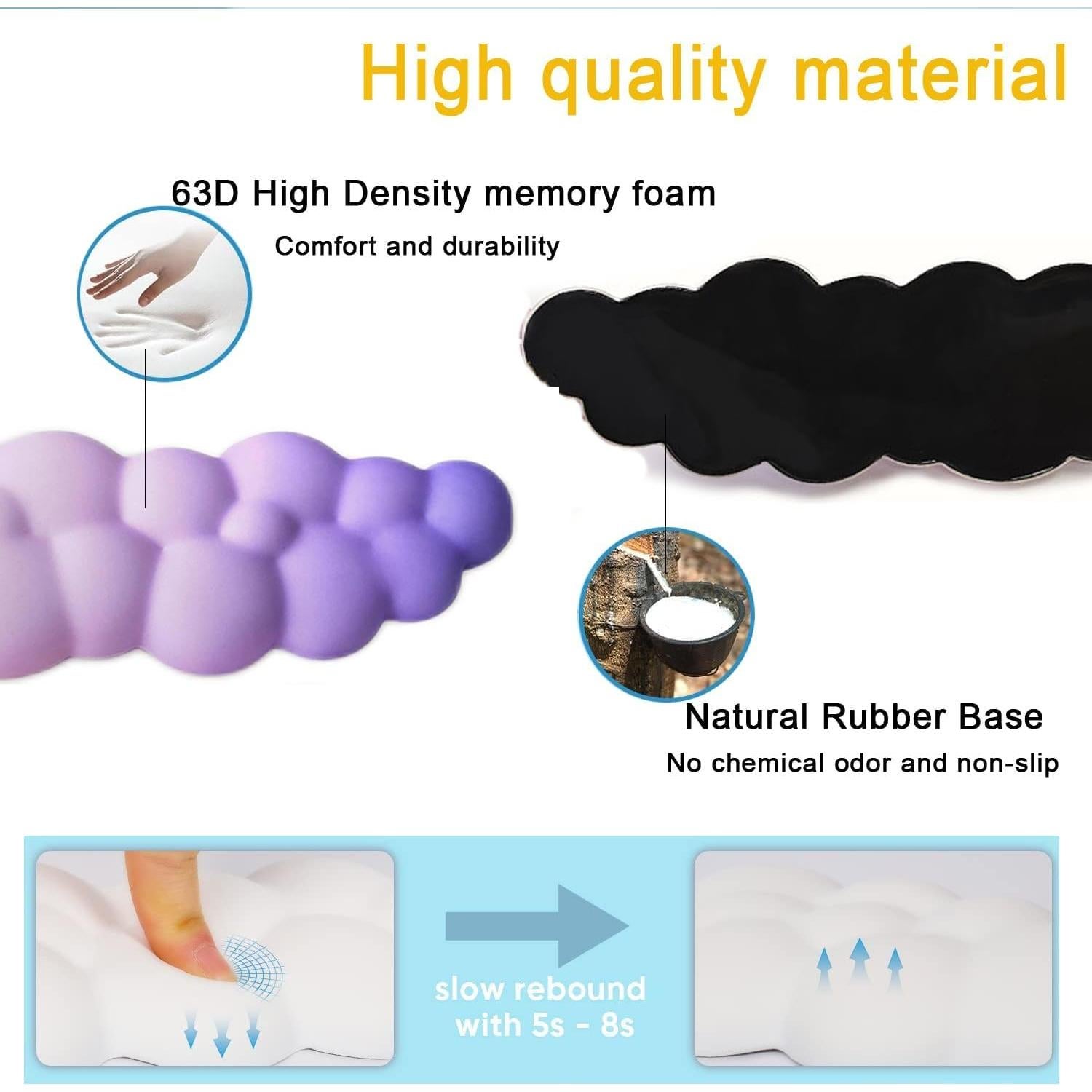 Reposamuñecas Ergonómico WENPIC en Forma de Nube - 3 en 1