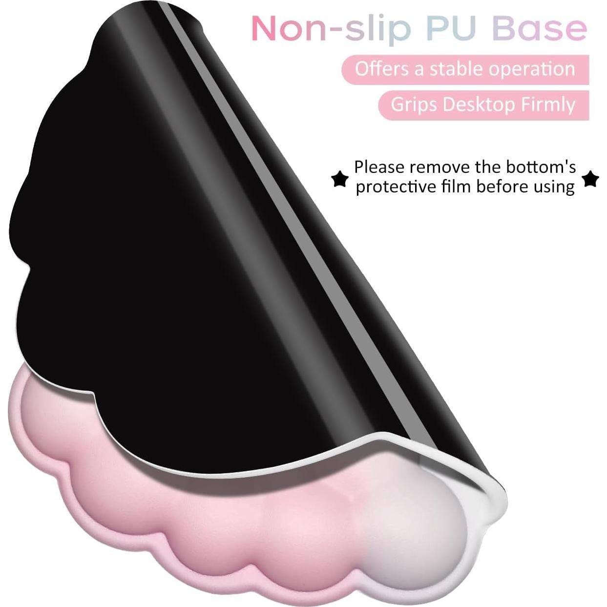 Almohadilla para Mouse JIKIOU Nube Arcoíris con Soporte