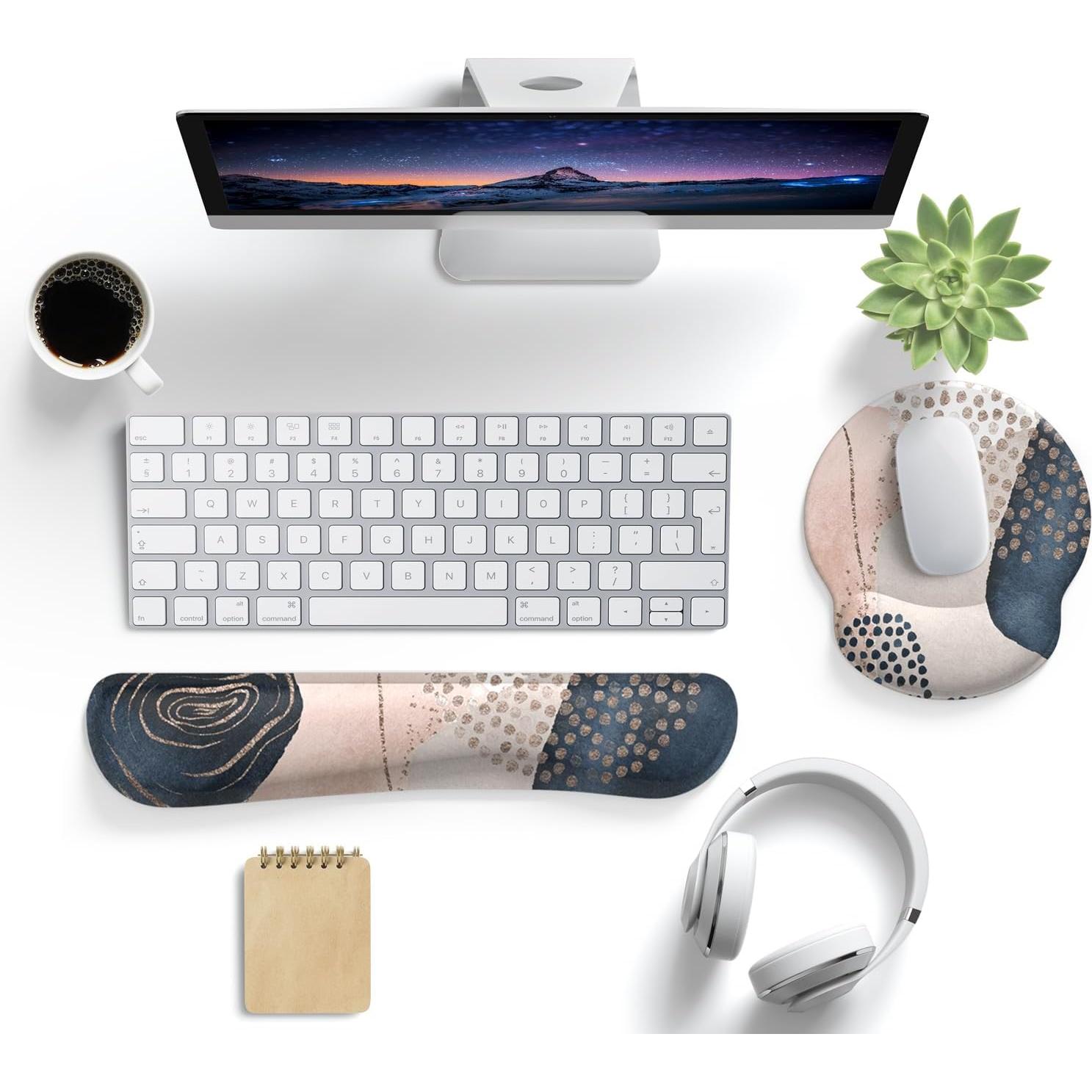 Alfombrilla de Ratón Ergonómica Mechanical Cattle Boho Azul