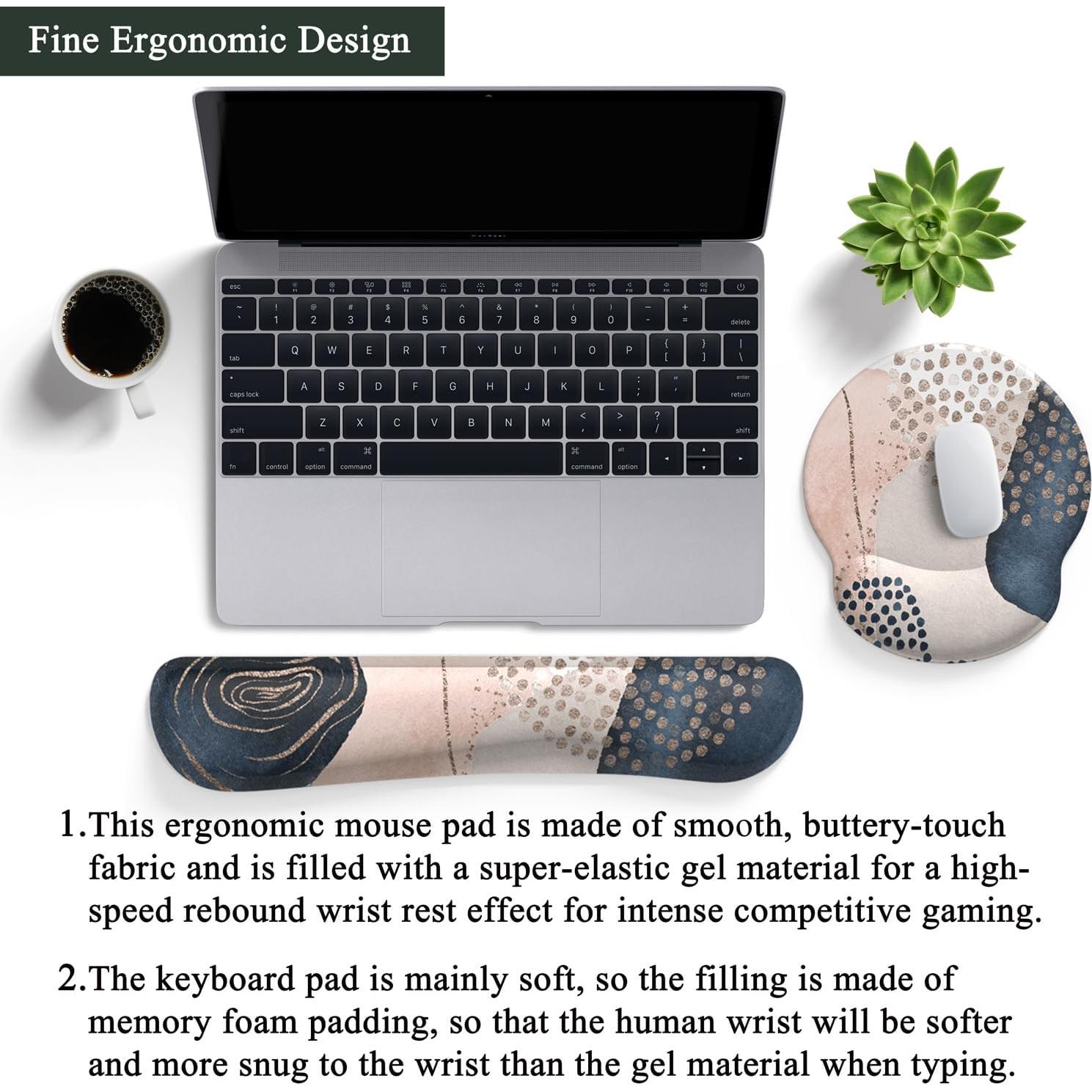 Alfombrilla de Ratón Ergonómica Mechanical Cattle Boho Azul