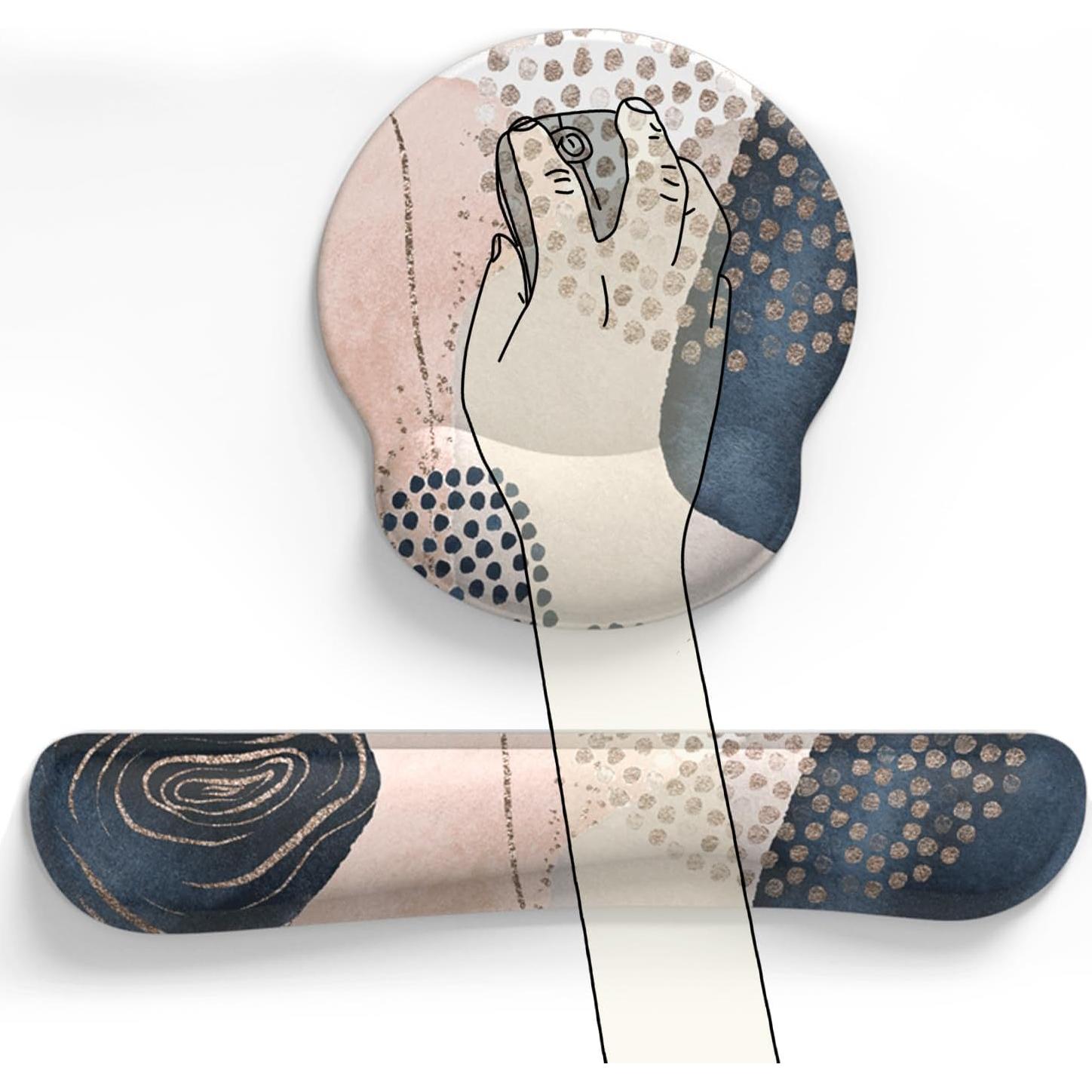 Alfombrilla de Ratón Ergonómica Mechanical Cattle Boho Azul