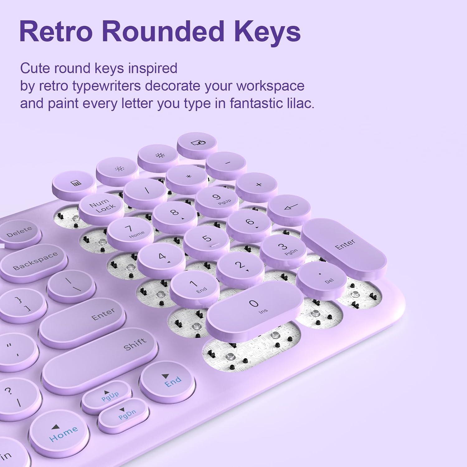 Combo Teclado y Ratón Inalámbrico XTREMTEC Púrpura Slim