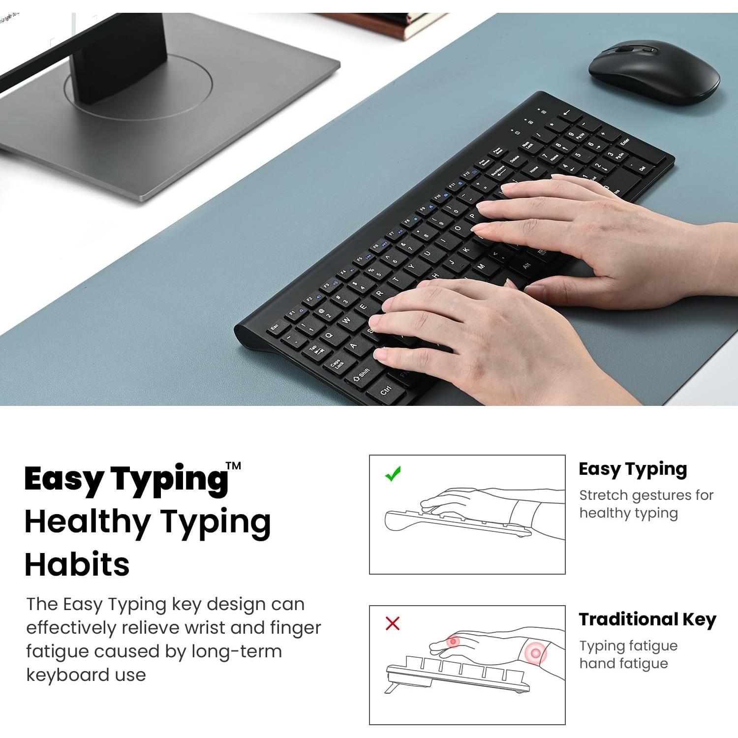 Combo Teclado y Ratón Inalámbrico Cimetech KF10 - Negro