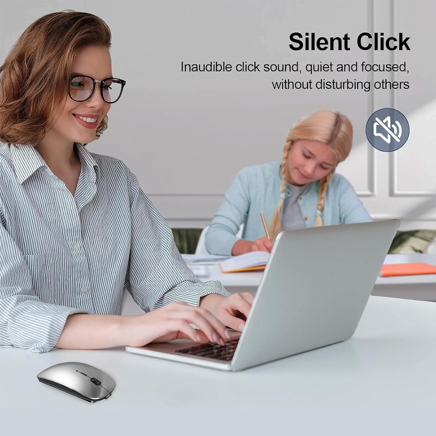 Ratón Inalámbrico Suteke USB-C y Bluetooth 5.2 Recargable