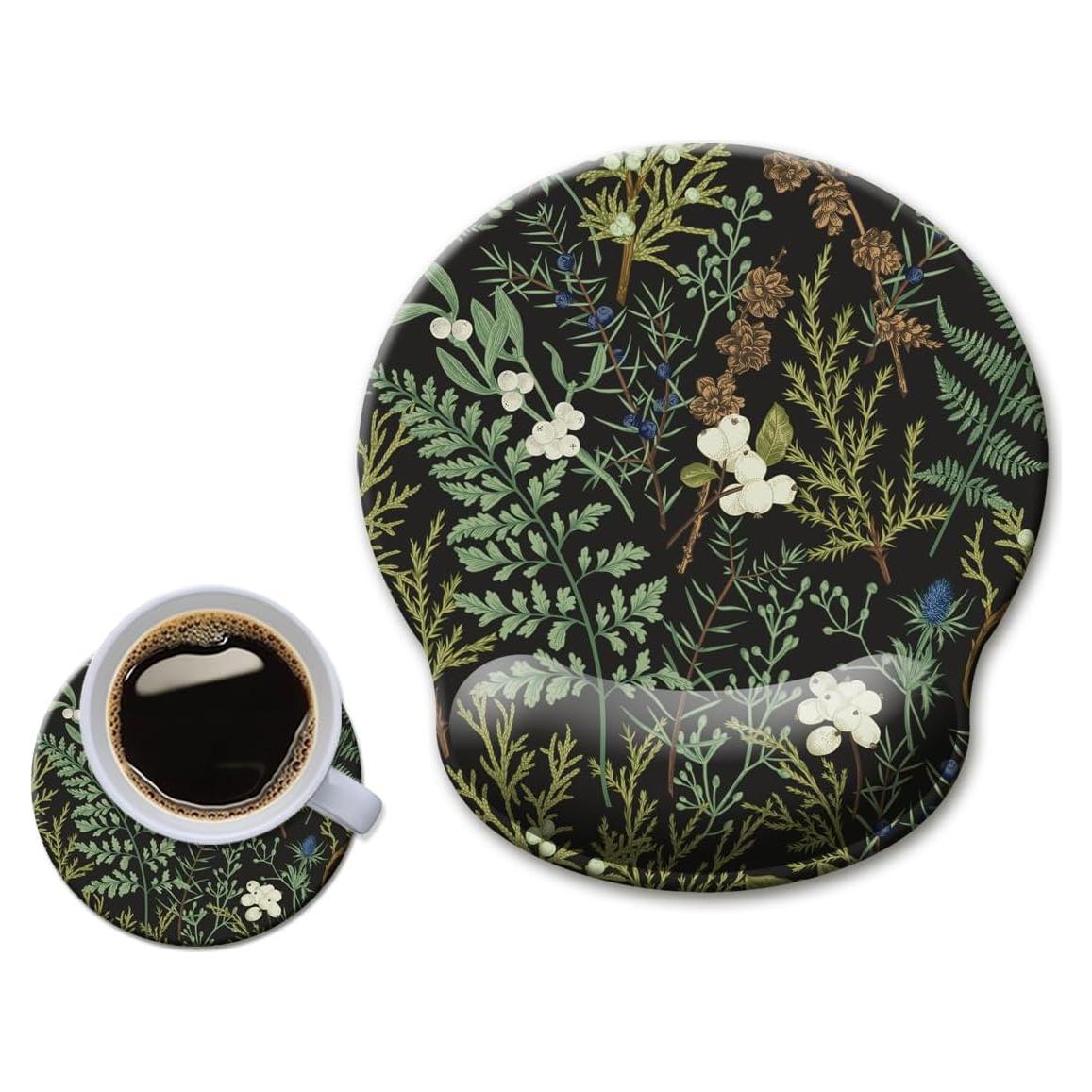 Almohadilla de Gel HOPONY para Ratón con Reposamuñecas - Flores Silvestres