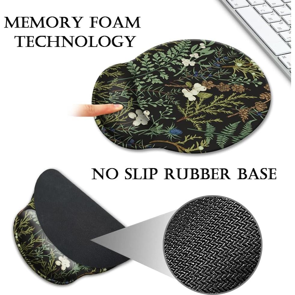 Almohadilla de Gel HOPONY para Ratón con Reposamuñecas - Flores Silvestres