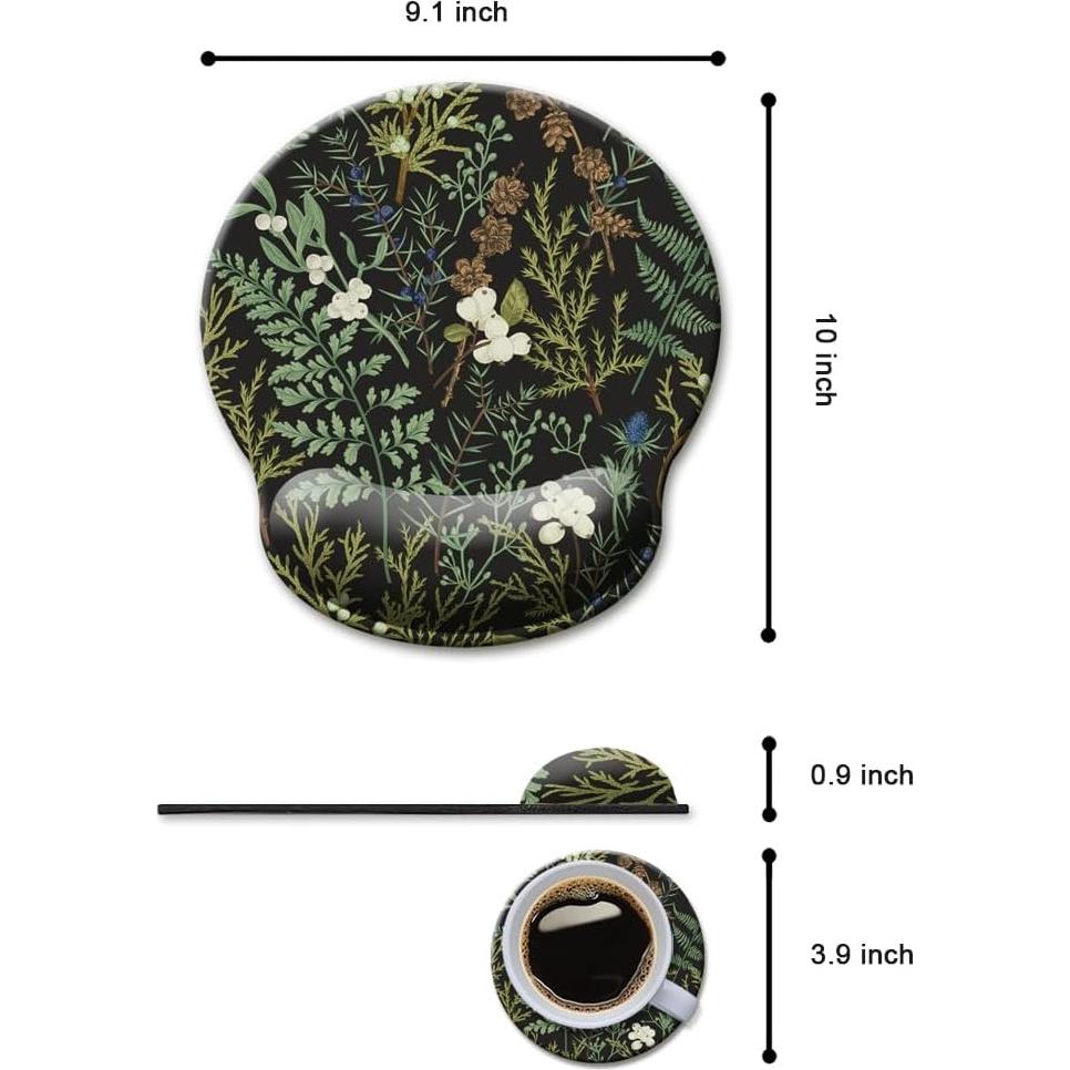 Almohadilla de Gel HOPONY para Ratón con Reposamuñecas - Flores Silvestres