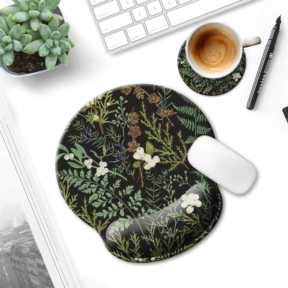 Almohadilla de Gel HOPONY para Ratón con Reposamuñecas - Flores Silvestres